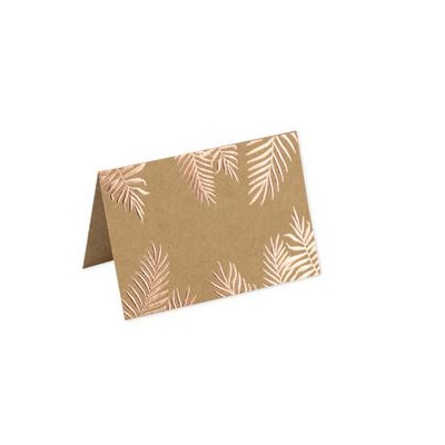 Marque places fougères Rose Gold x10