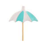 Pics parasol bleu x6