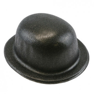 Chapeau melon noir à paillettes