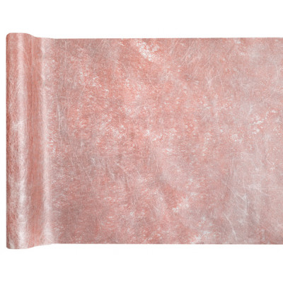 Chemin de table intissé métallisé rose gold