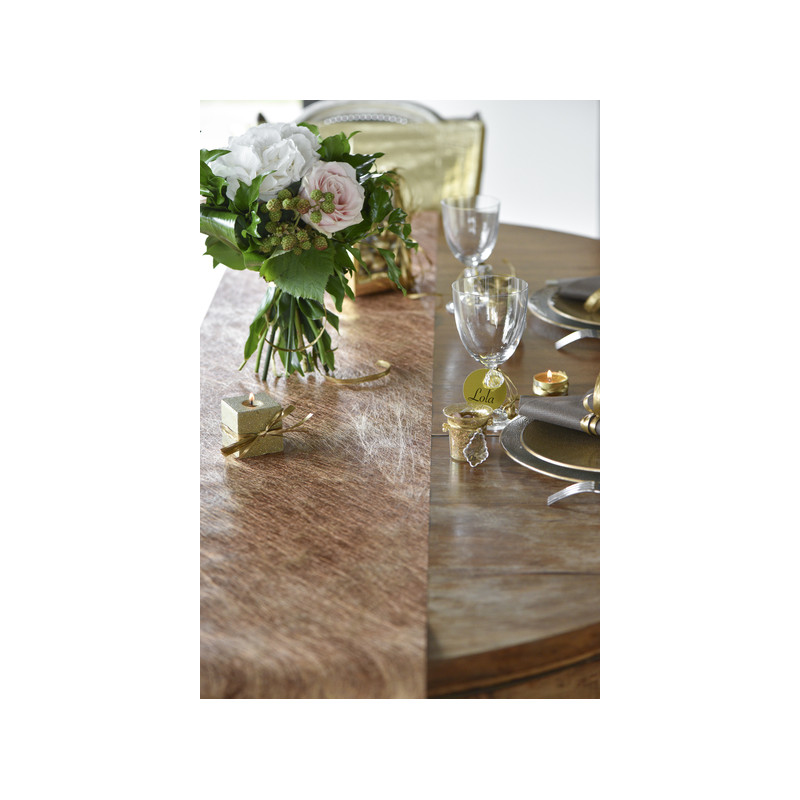 chemin-de-table-non-tissé-remium-rose-gold-4.8-m-table-colors