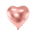 Ballon métallique coeur rose