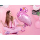 Ballon gonflable flamant rose