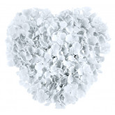 Coeur de fleurs blanc