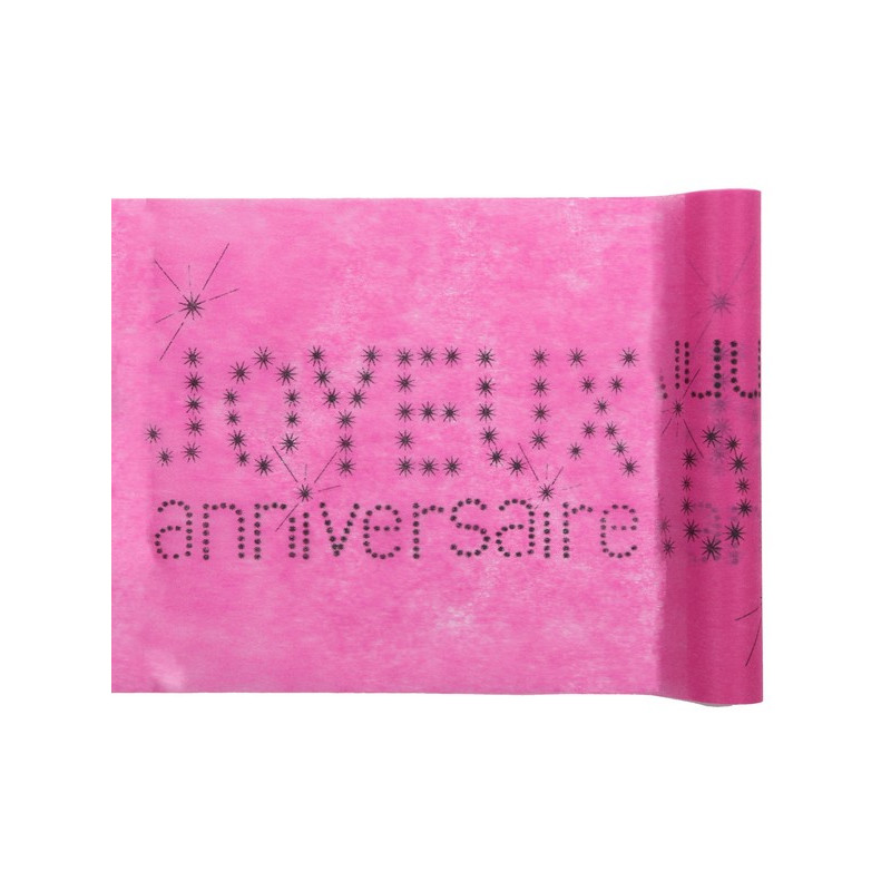 Urne joyeux anniversaire fuchsia - Décoration de salle - Décoration-Fête