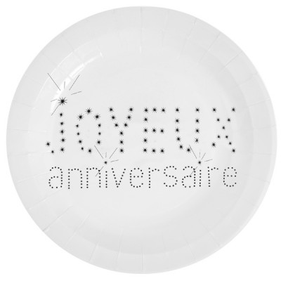 Assiette Chic Blanc X10 Maplusbelledeco Com