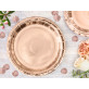 Assiette ronde Rose Gold x6