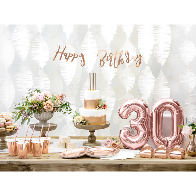 Banniere Joyeux Anniversaire Rose Gold Maplusbelledeco Com