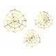 Confettis toiles d'araignées gold x3