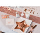 Gobelet Joyeux Noël métallisé rose x10