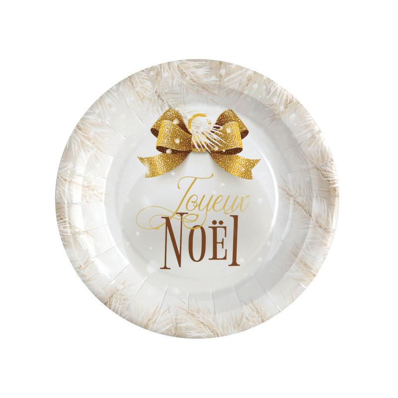 Assiette boule de Noël x10 