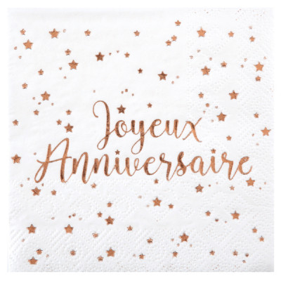 Serviette Joyeux Anniversaire Rose Gold X Maplusbelledeco Com Serviette Joyeux Anniversaire Rose Gold X Maplusbelledeco Com