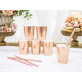 Pailles rose gold métal x10