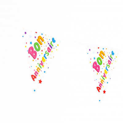 Guirlande Fanions Bon Anniversaire Multicolore Maplusbelledeco Com
