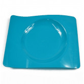 6 petites assiettes design turquoise