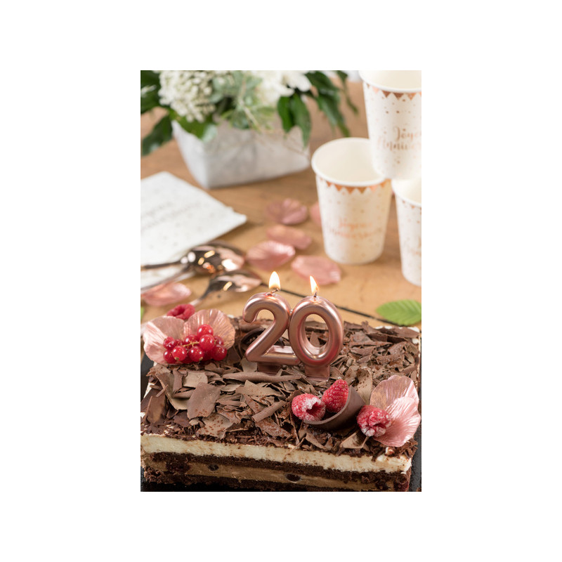 Bougie anniversaire chiffre rose gold 13 cm, achat de Decoration /  Animation sur VegaooPro, grossiste en déguisements