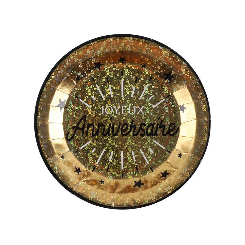 Assiettes 18 ans Anniversaire Rose Gold x10 - déco