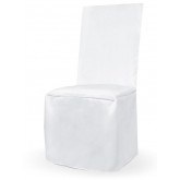 Housse de chaise satin blanc