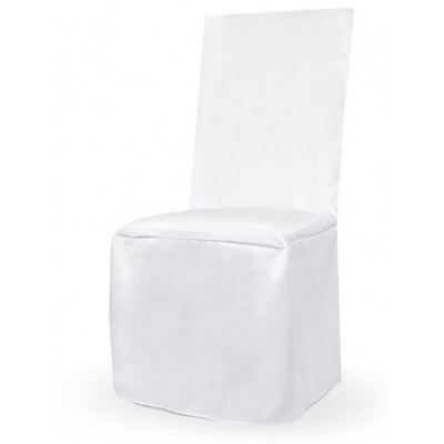 Housse de chaise satin blanc