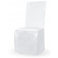 Housse de chaise satin blanc