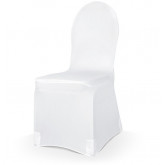 Housse de chaise élastique blanc