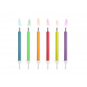 Bougies flammes colorées x6