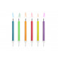 Bougies flammes colorées x6
