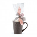 Mug gris coeur