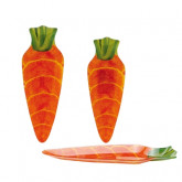 Assiette carotte en verre