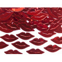 Confettis lèvres rouges rouge