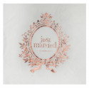 Serviettes Just Married rose gold x20