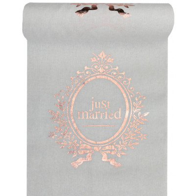 Assiettes Just Married rose gold x10