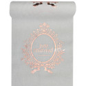 Chemin de table Just Married rose gold