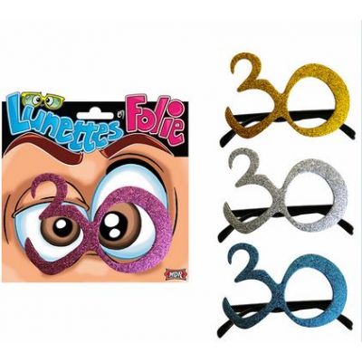 Lunettes géantes 30 ans argent