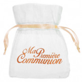 Sachet dragée Première communion corail (x6)