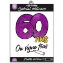 Tee-shirt anniversaire à signer 60 ans type