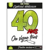 Cadeau 40 ans personnalisé affiche spécial 40 ans à remplir par