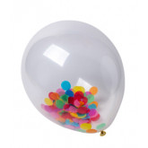 Ballon confettis multicolores x3