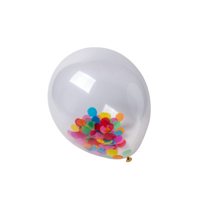 Ballon confettis multicolores x3