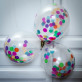 Ballon confettis multicolores x3