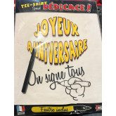 Tee-shirt anniversaire à signer type