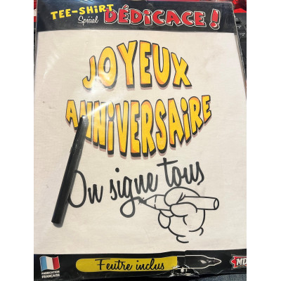 Tee-shirt anniversaire à signer type