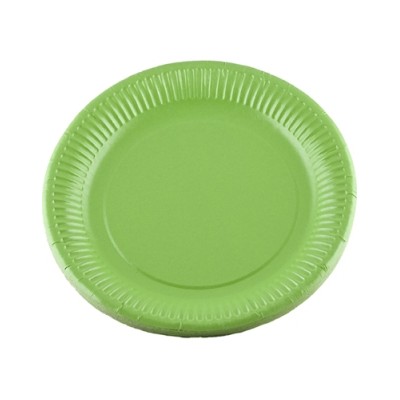 Assiettes carton de couleur (x20) vert kiwi 