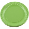 Assiettes carton de couleur (x20) vert kiwi