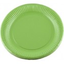 Assiettes carton de couleur (x20) vert kiwi