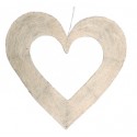 Coeur en sisal ivoire