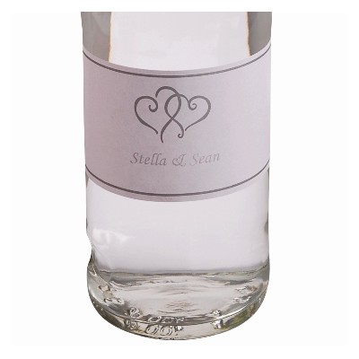 Etiquettes bouteille (x24) blanc /argent